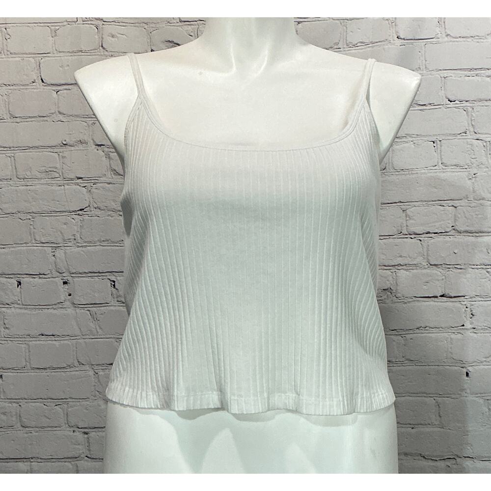 Old Navy Women’s White Rib-Knit Crop Cami Tank Top (Size 3X)